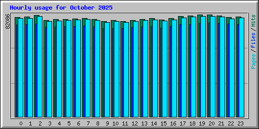 Hourly usage for October 2025